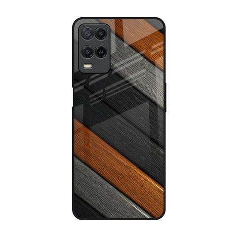 Tri Color Wood Glossy Case for Realme 8