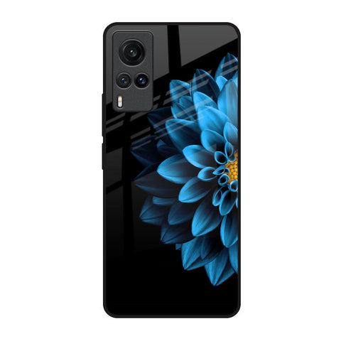 Half Blue Flower Glossy Case for Vivo X60