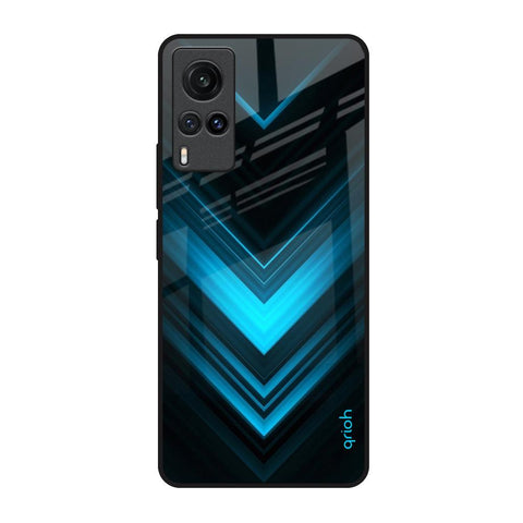 Vertical Blue Arrow Glossy Case For Vivo X60
