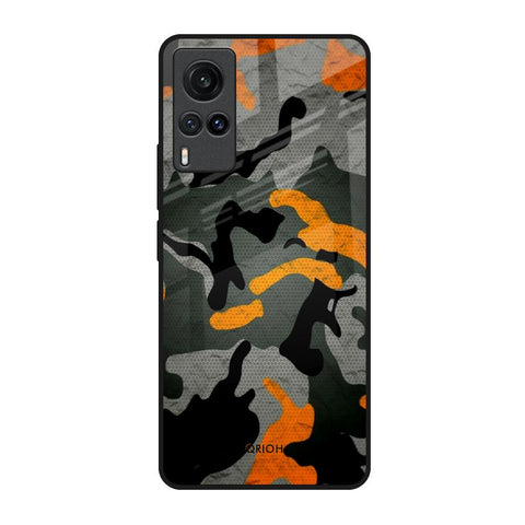 Camouflage Orange Glossy Case For Vivo X60