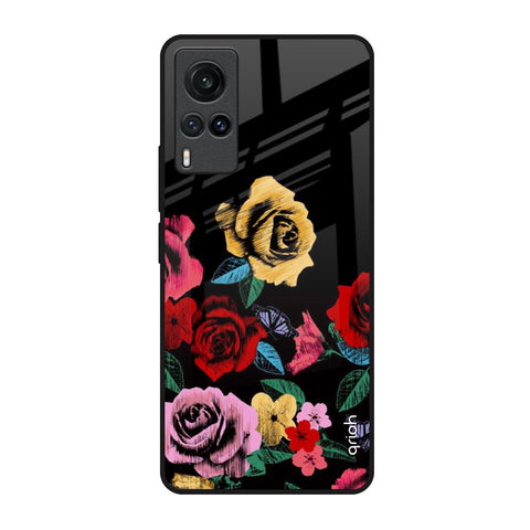 Floral Decorative Glossy Case For Vivo X60