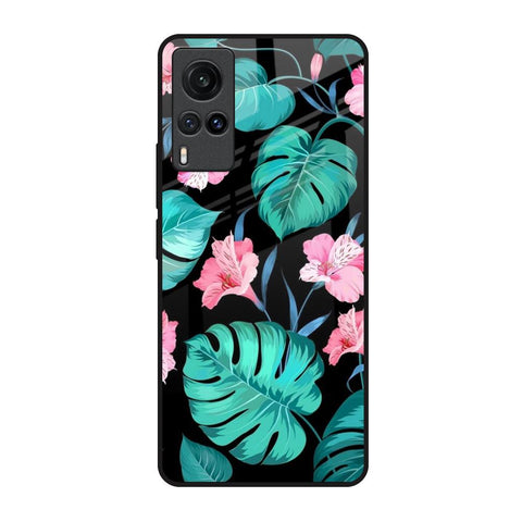 Tropical Leaves & Pink Flowers Glossy Case for Vivo X60