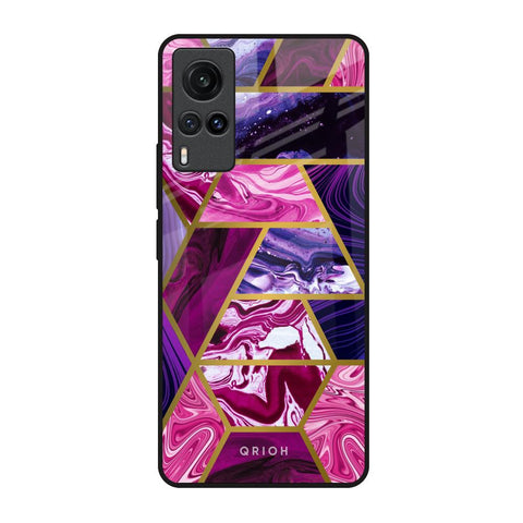 Electroplated Geometric Marble Glossy Case for Vivo X60