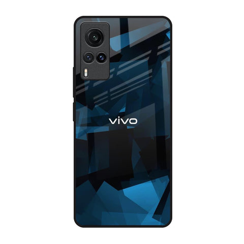 Polygonal Blue Box Glossy Case For Vivo X60