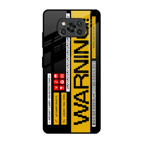 Aircraft Warning Glossy Case for Poco X3 Pro