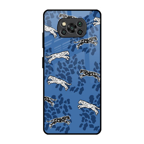 Blue Cheetah Glossy Case for Poco X3 Pro