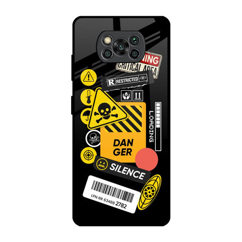 Danger Signs Glossy Case for Poco X3 Pro