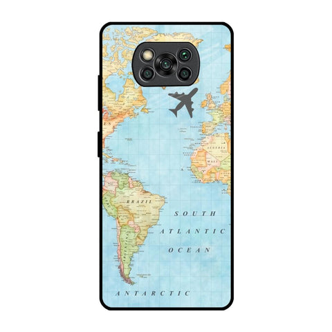 Travel Map Glossy Case for Poco X3 Pro