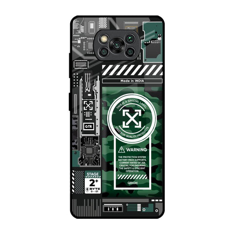 Green Camo Circuit Glossy Case for Poco X3 Pro