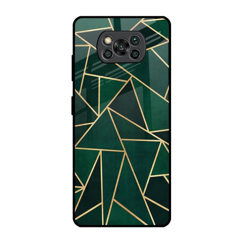 Abstract Green Glossy Case For Poco X3 Pro
