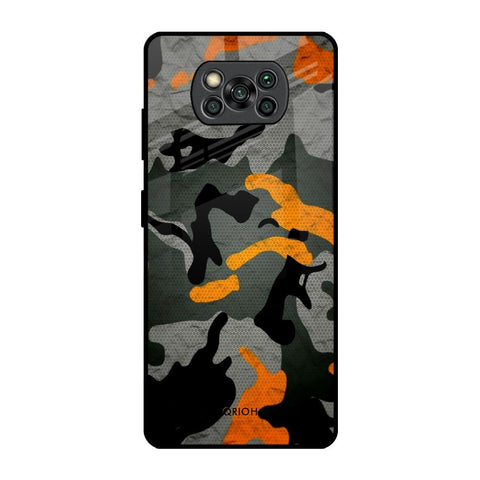 Camouflage Orange Glossy Case For Poco X3 Pro