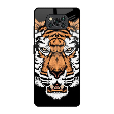 Angry Tiger Glossy Case For Poco X3 Pro