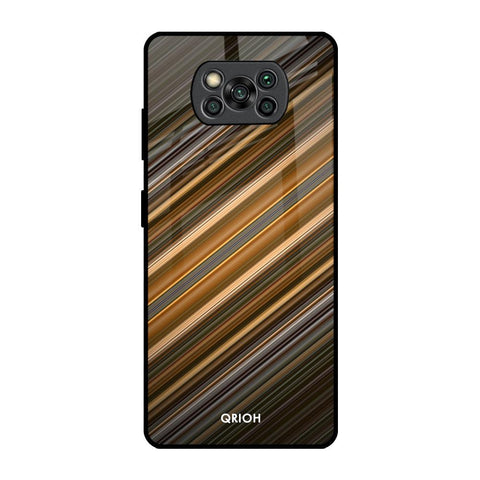 Diagonal Slash Pattern Glossy Case for Poco X3 Pro