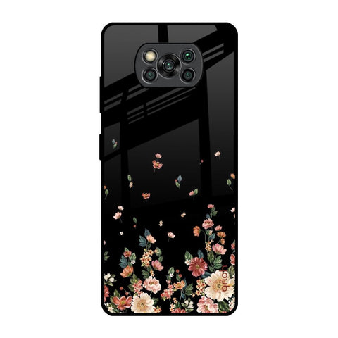 Floating Floral Print Glossy Case for Poco X3 Pro