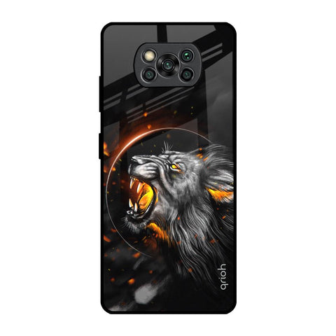 Aggressive Lion Glossy Case for Poco X3 Pro