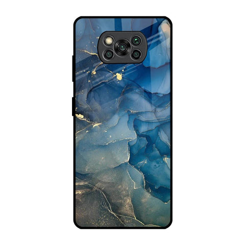 Blue Cool Marble Glossy Case for Poco X3 Pro