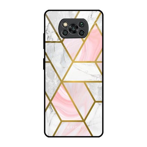 Geometrical Marble Glossy Case for Poco X3 Pro