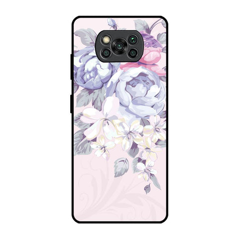 Elegant Floral Glossy Case for Poco X3 Pro