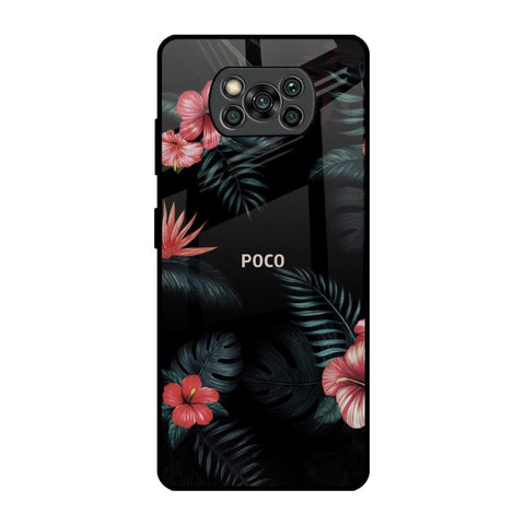 Tropical Art Flower Glossy Case for Poco X3 Pro