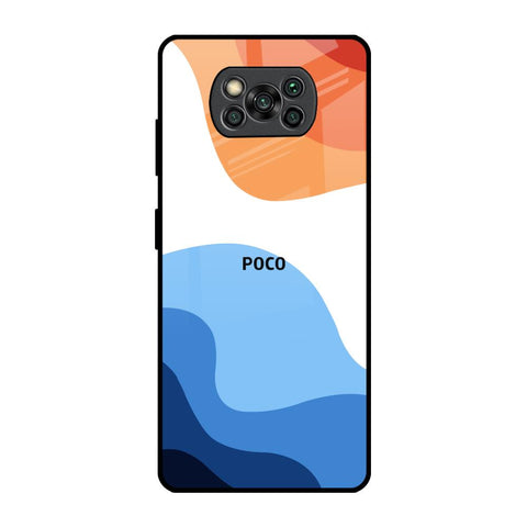 Wavy Color Pattern Glossy Case for Poco X3 Pro