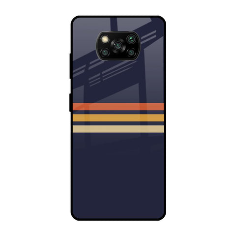 Tricolor Stripes Glossy Case For Poco X3 Pro