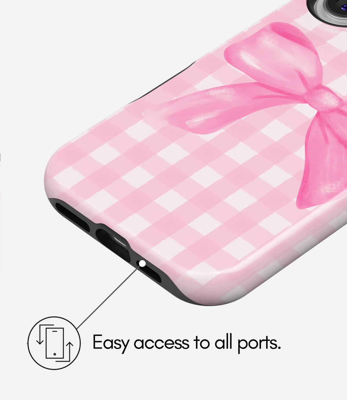 Scarlet Bows Premium Tough Shining Phone Case (Double Layer) Available For All iPhone Models