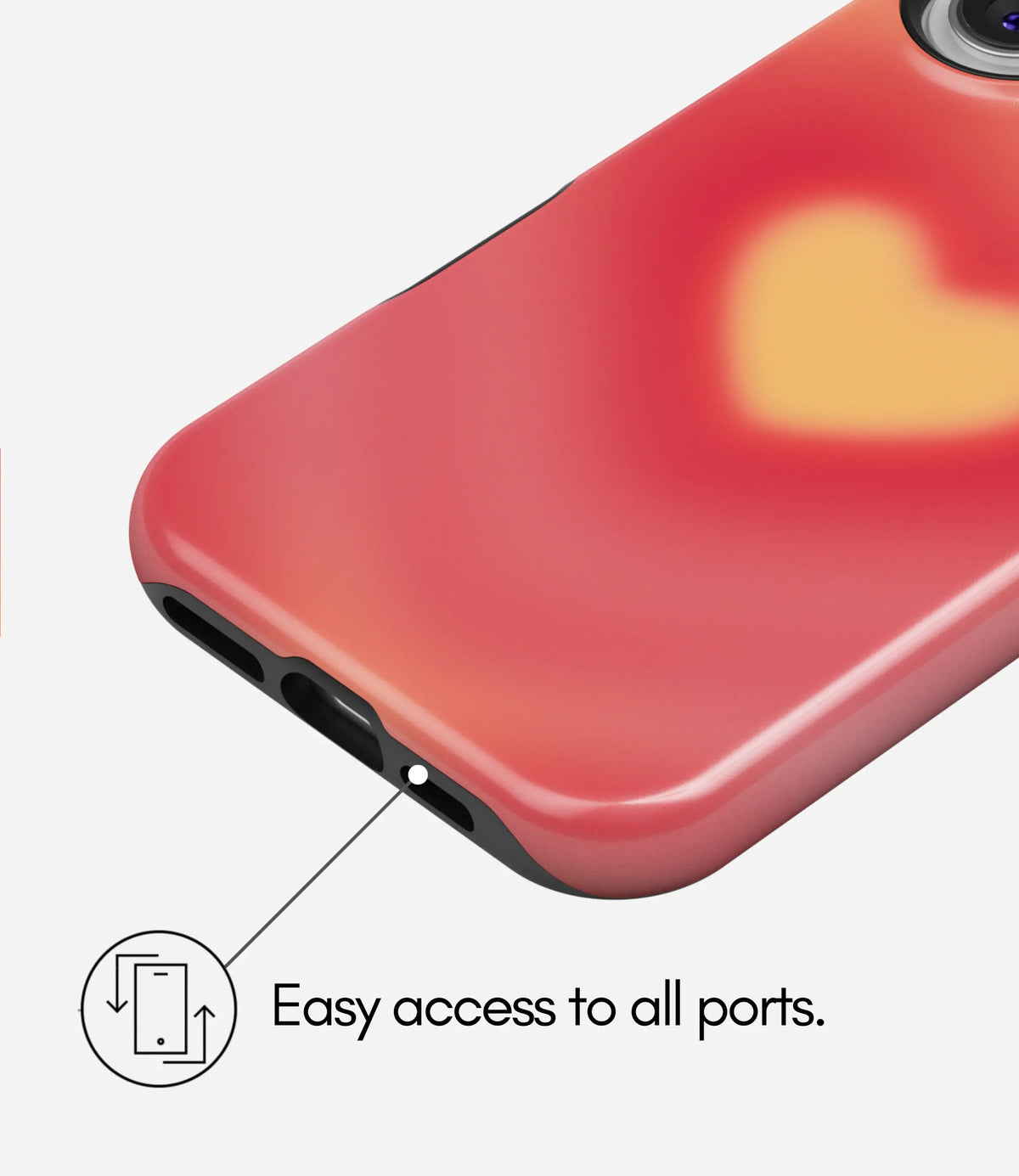 Heart Glow Premium Tough Shining Phone Case (Double Layer) Available For All iPhone Models