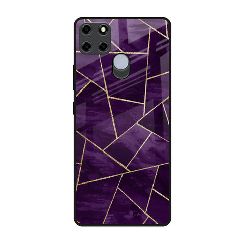 Geometric Purple Glossy Case For Realme C25