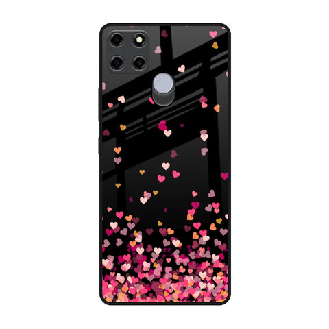 Heart Rain Fall Glossy Case For Realme C25