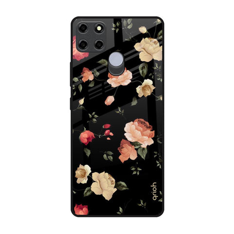 Black Spring Floral Glossy Case for Realme C25