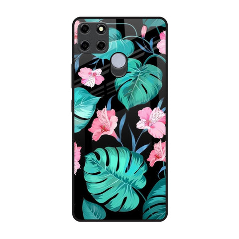 Tropical Leaves & Pink Flowers Glossy Case for Realme C25