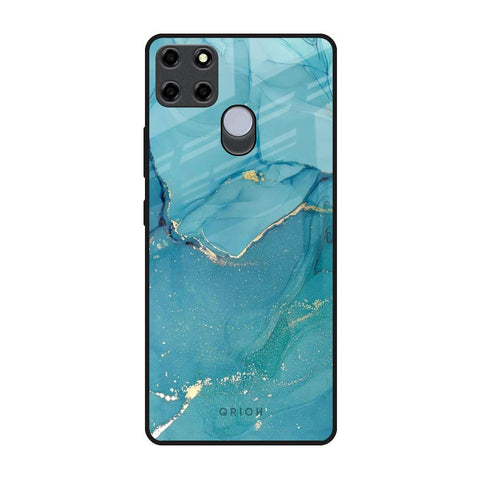 Blue Golden Glitter Glossy Case for Realme C25