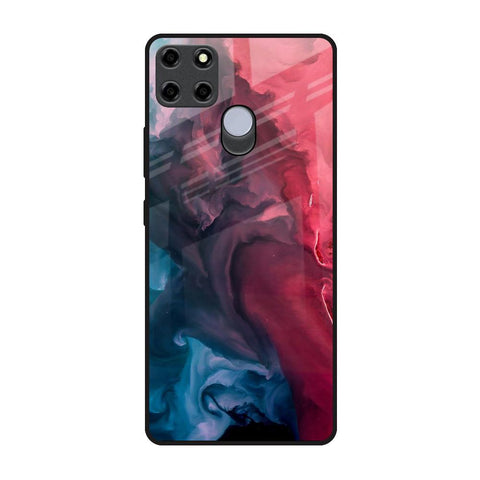 Blue & Red Smoke Glossy Case for Realme C25