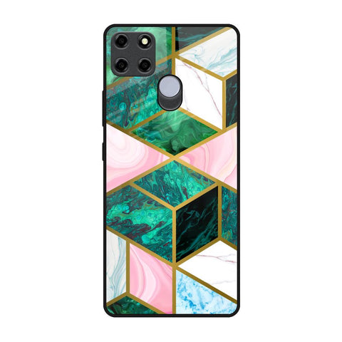 Seamless Green Marble Glossy Case for Realme C25