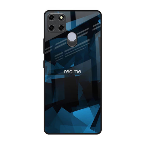 Polygonal Blue Box Glossy Case For Realme C25