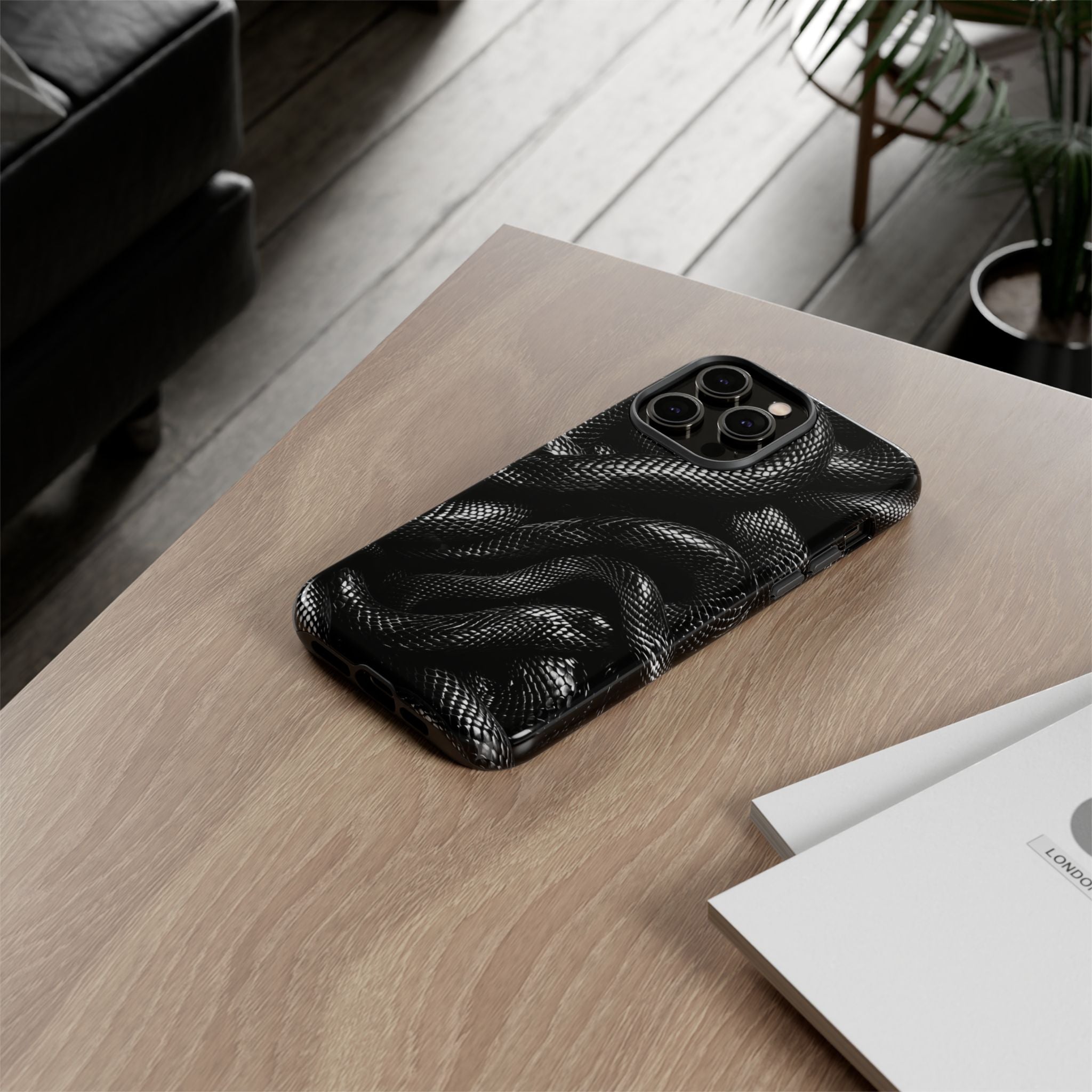 Black Snakes Premium Tough Shining Phone Case (Double Layer) Available For All iPhone Models