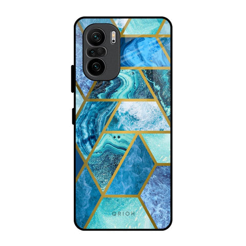 Turquoise Geometrical Marble Glossy Case for Mi 11X