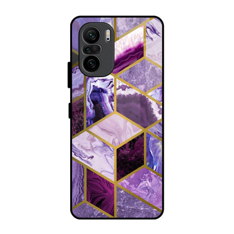 Purple Rhombus Marble Glossy Case for Mi 11X