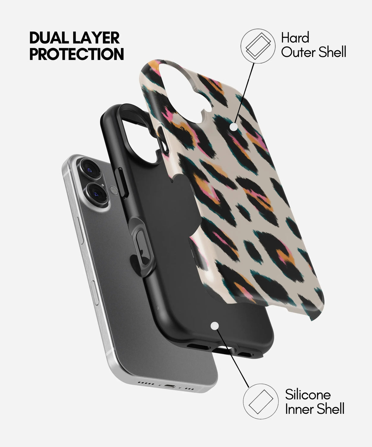 Wild Aura Premium Tough Shining Phone Case (Double Layer) Available For All iPhone Models