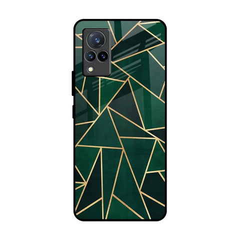 Abstract Green Glossy Case For Vivo V21