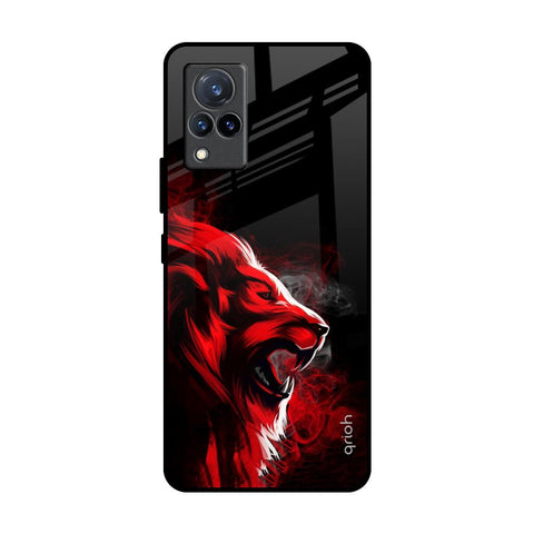 Red Angry Lion Glossy Case for Vivo V21