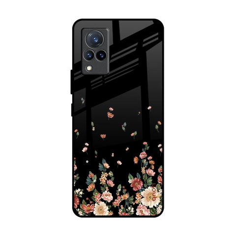 Floating Floral Print Glossy Case for Vivo V21