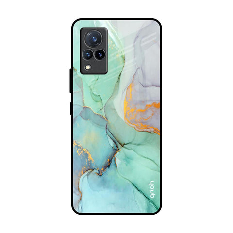 Green Marble Glossy Case for Vivo V21