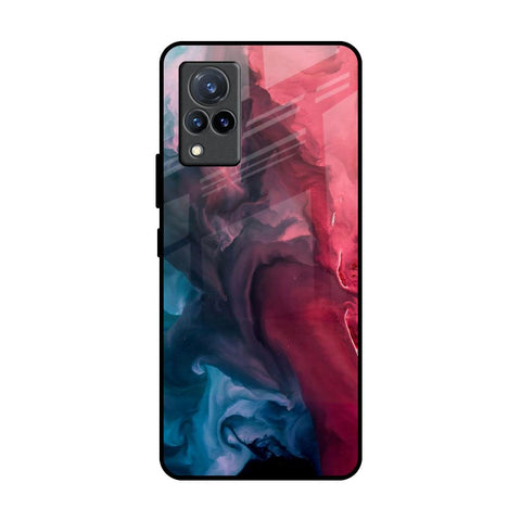 Blue & Red Smoke Glossy Case for Vivo V21