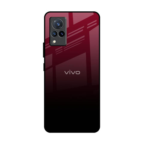 Wine Red Glossy Case For Vivo V21