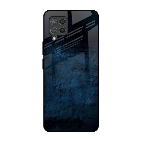 Dark Blue Grunge Glossy Case for Samsung Galaxy M42