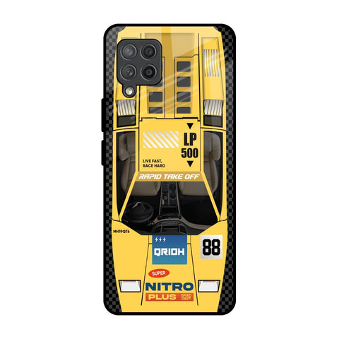 Yellow Racing Car Glossy Case for Samsung Galaxy M42