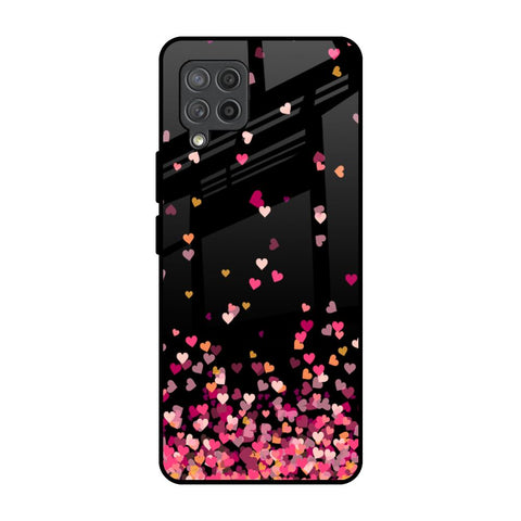 Heart Rain Fall Glossy Case For Samsung Galaxy M42