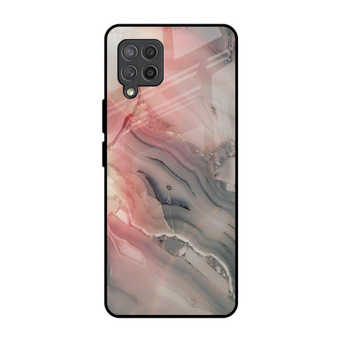 Pink And Grey Marble Glossy Case For Samsung Galaxy M42