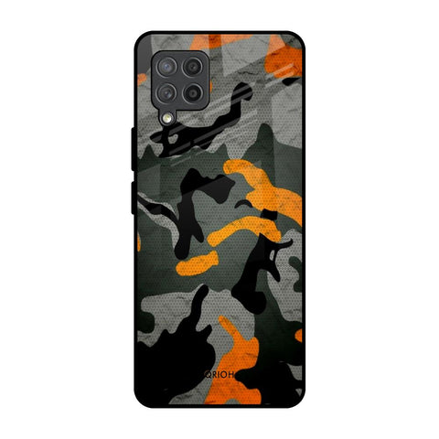 Camouflage Orange Glossy Case For Samsung Galaxy M42